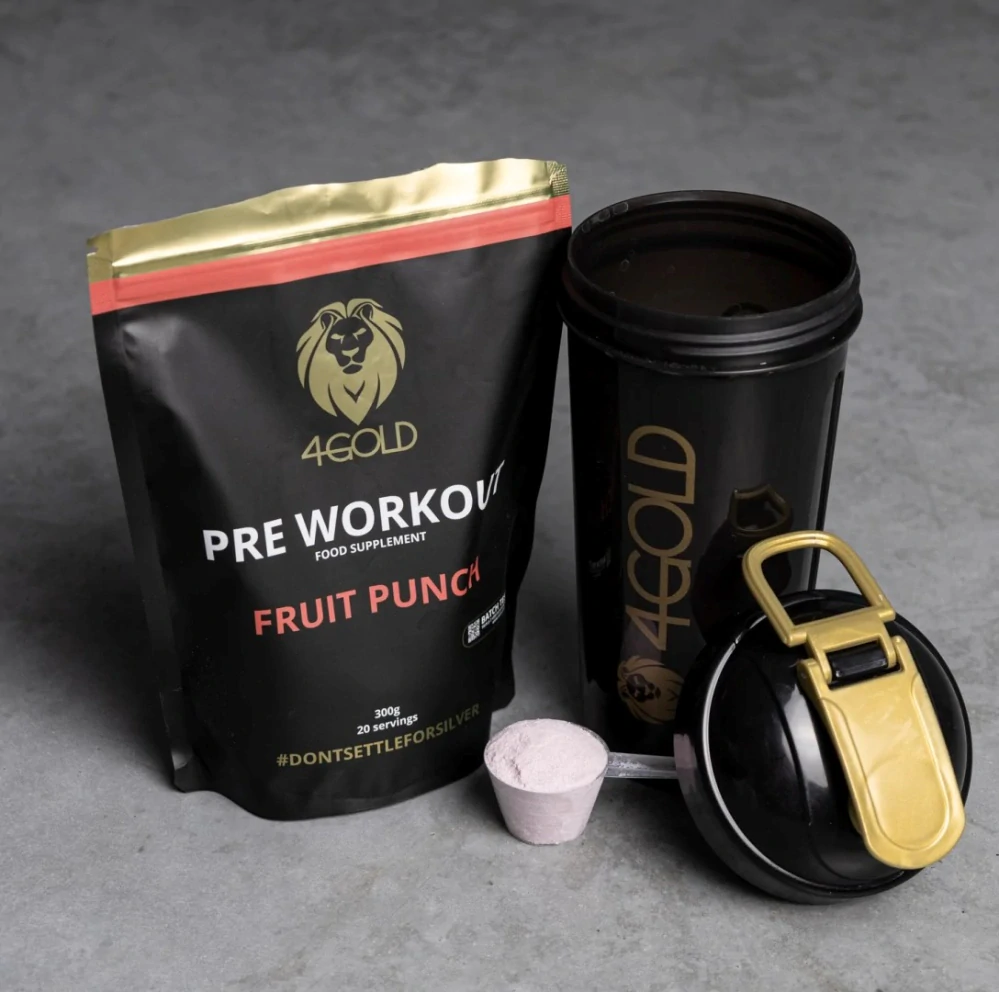 Pre Workout 4GOLD - Ovocný punč 300 g