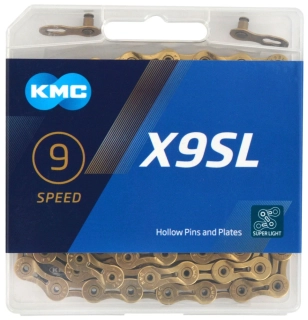 Řetěz KMC X9SL Ti-N 9-speed GOLD